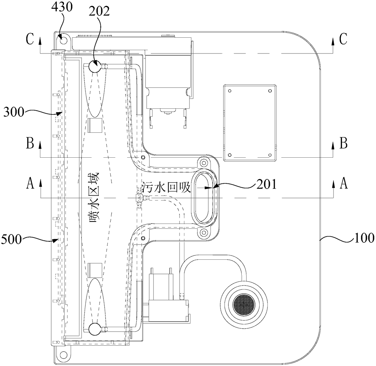 Floor brush housing, floor brush component and cleaning apparatus