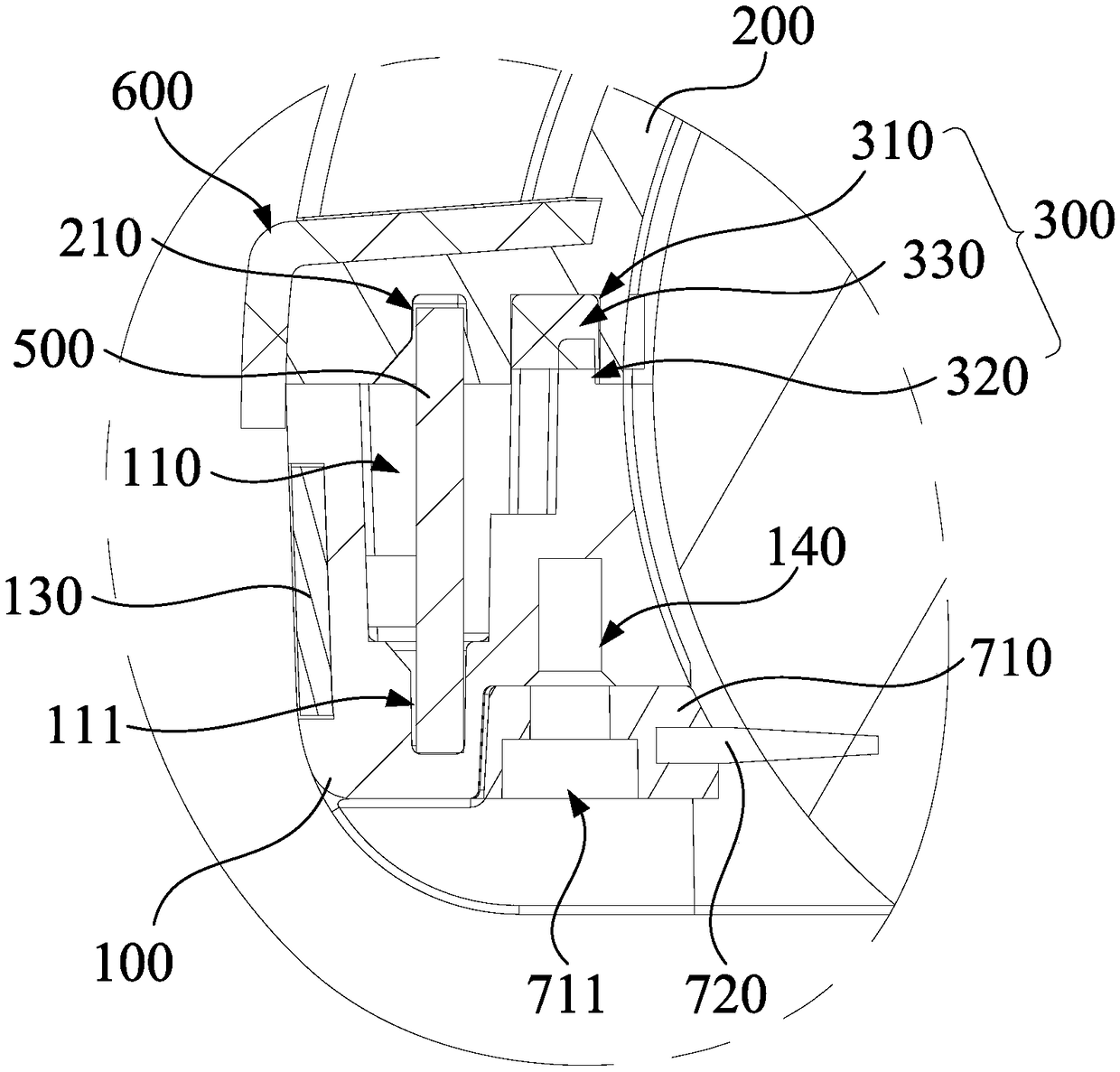 Floor brush housing, floor brush component and cleaning apparatus