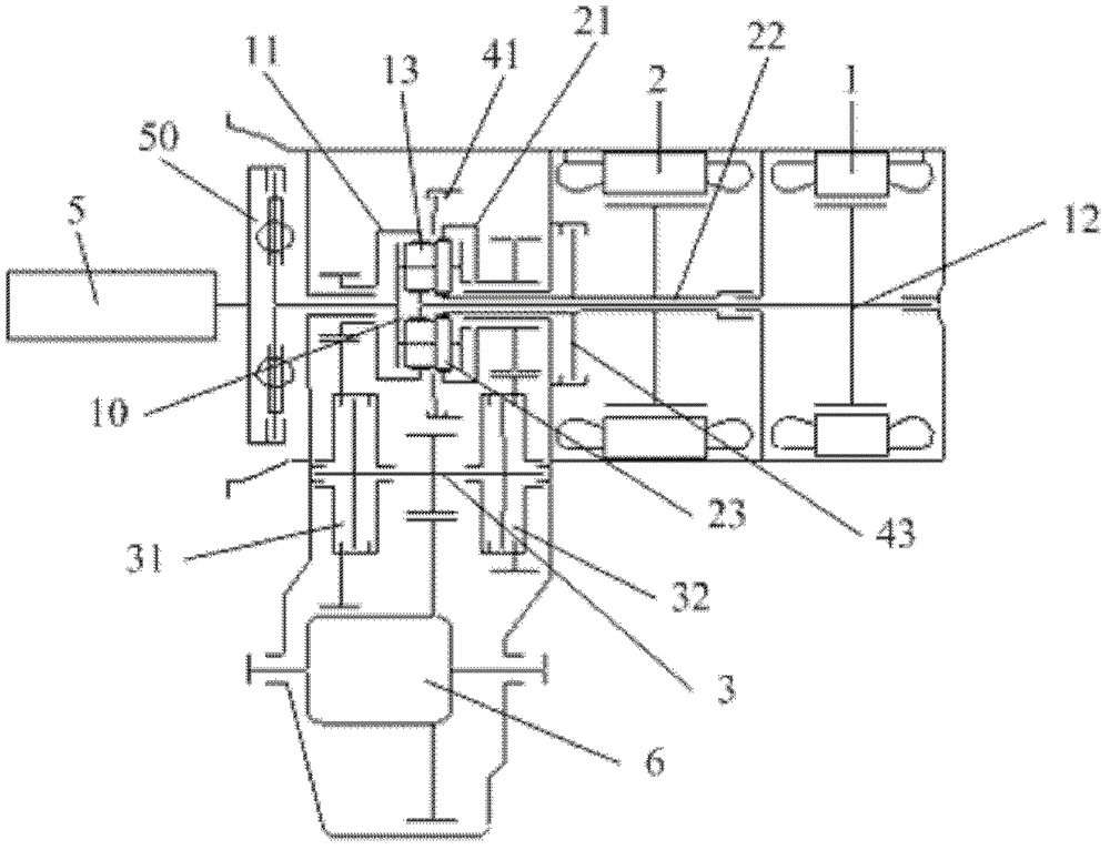 Dual-mode hybrid transmission and hybrid powertrain