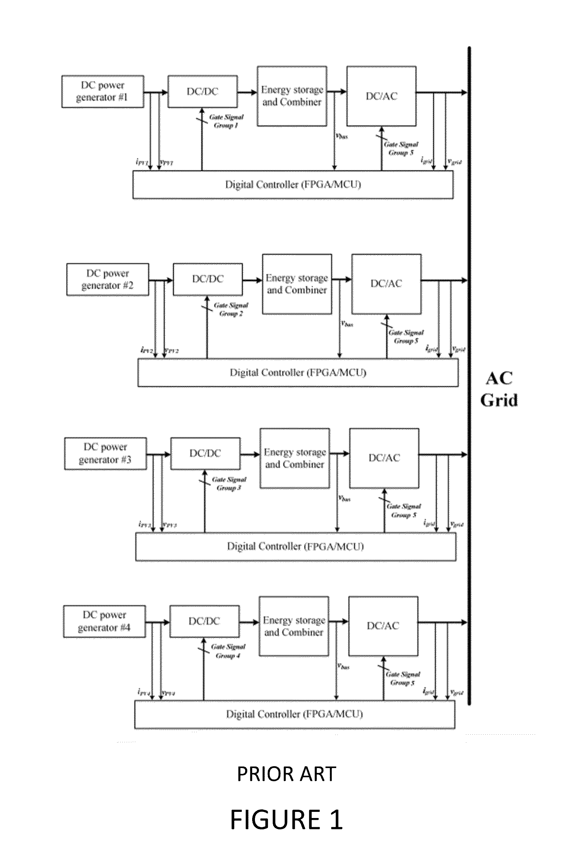 Multi-input pv inverter with independent mppt and minimum energy storage