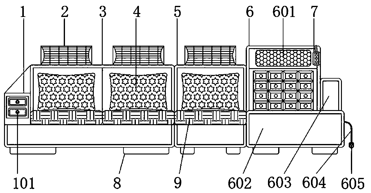 Combination type sofa with massage function