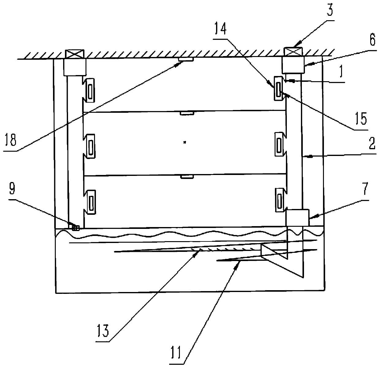 Multilayer underground garage vertical ventilation smoke prevention and exhaust system