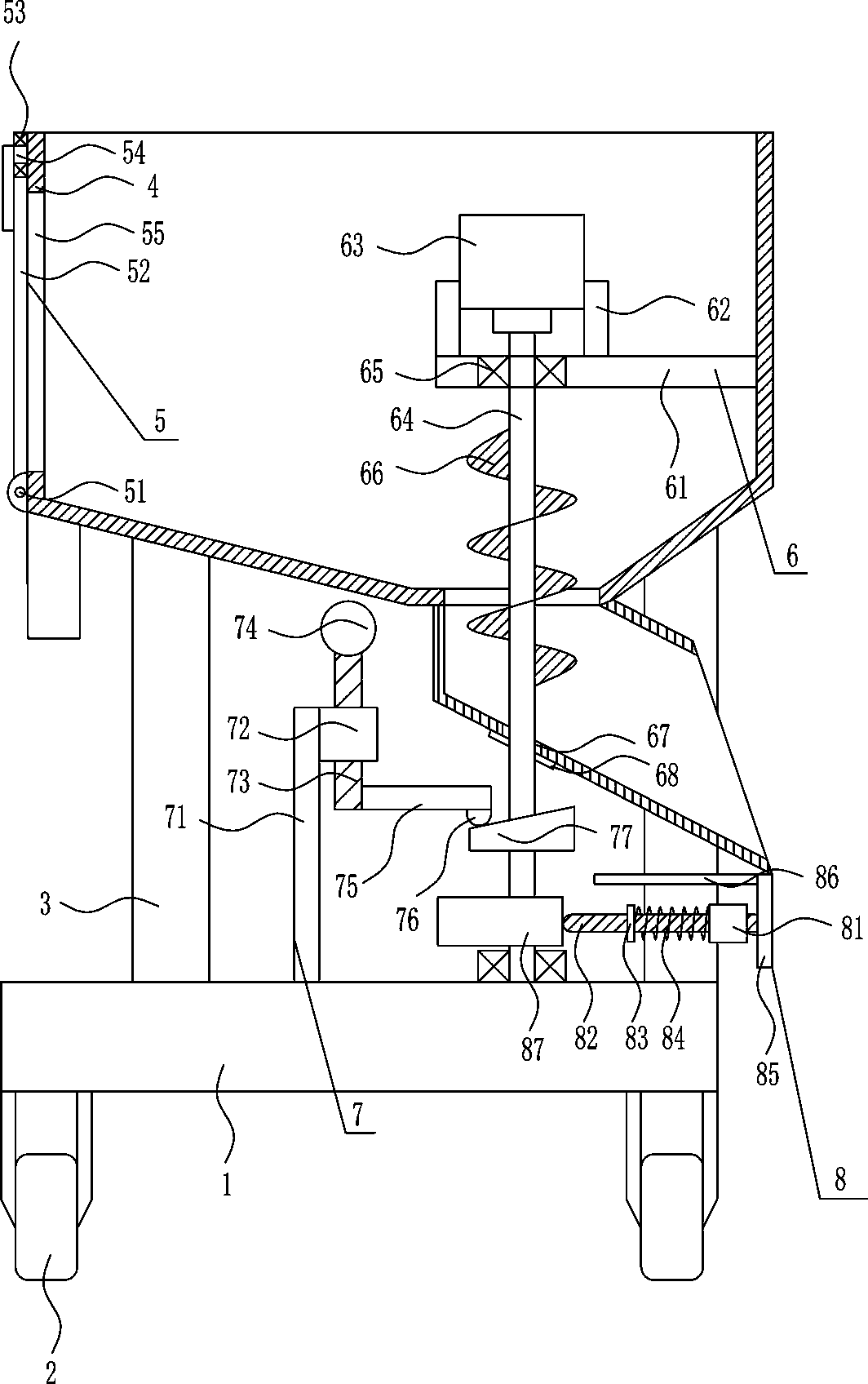 Trough forage adding device for livestock farm