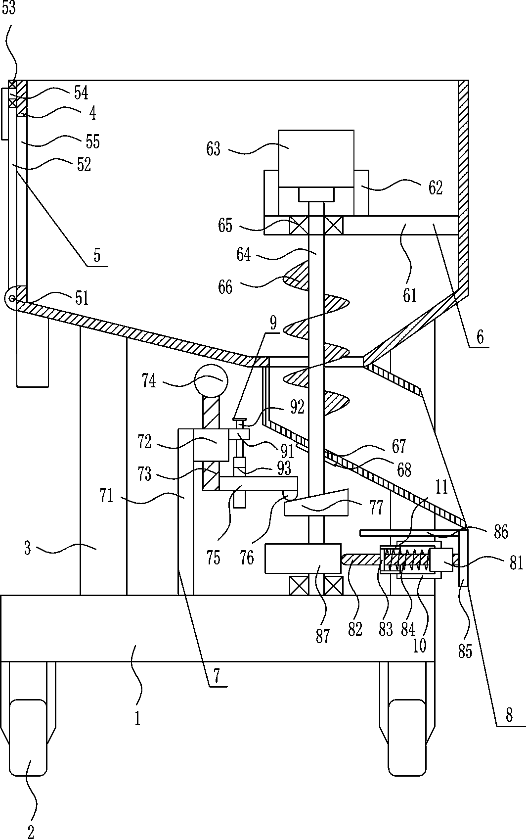 Trough forage adding device for livestock farm