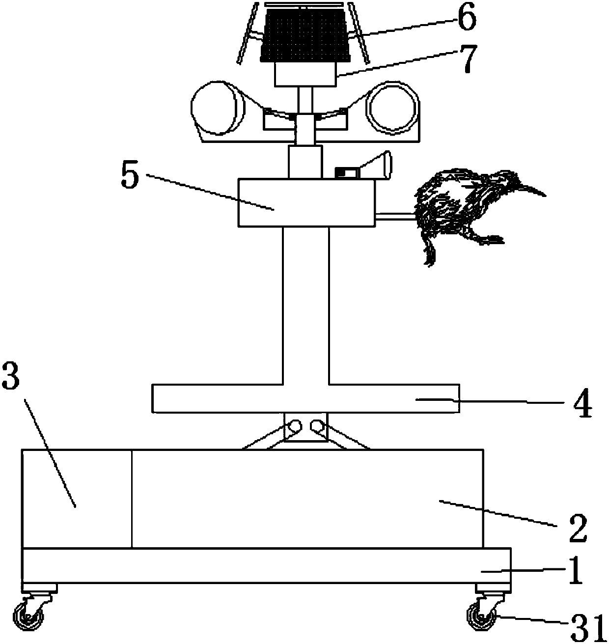 Farmland bird repelling device