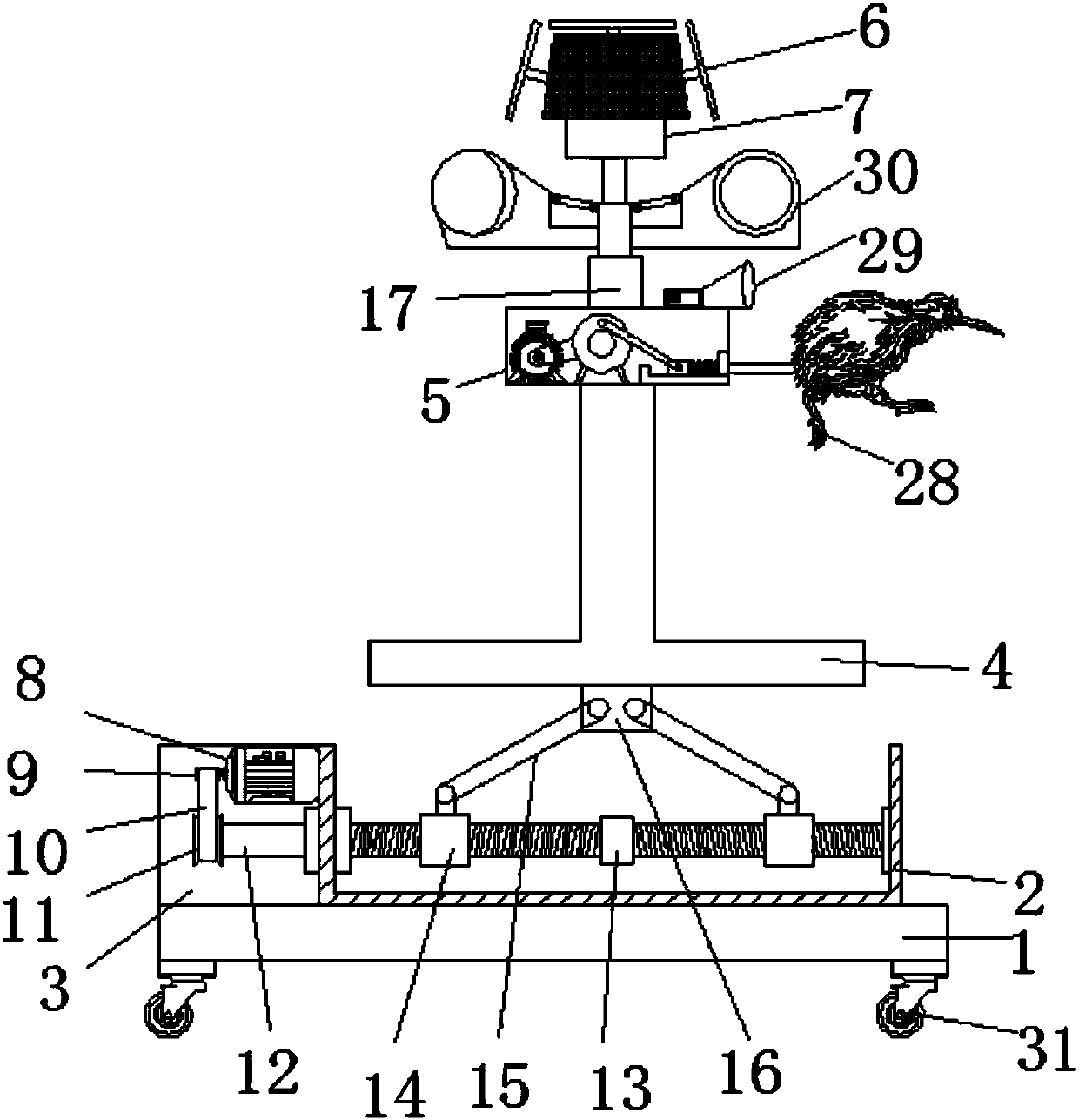 Farmland bird repelling device