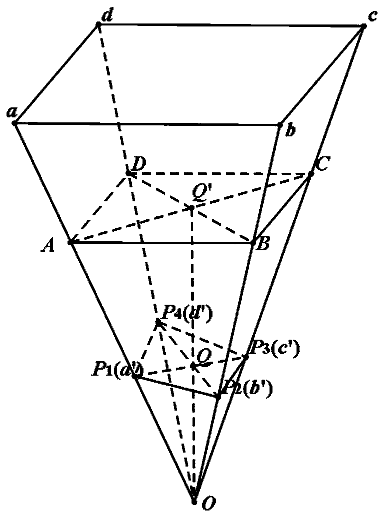 Zoom camera attitude calibration method and system based on rectangular structure