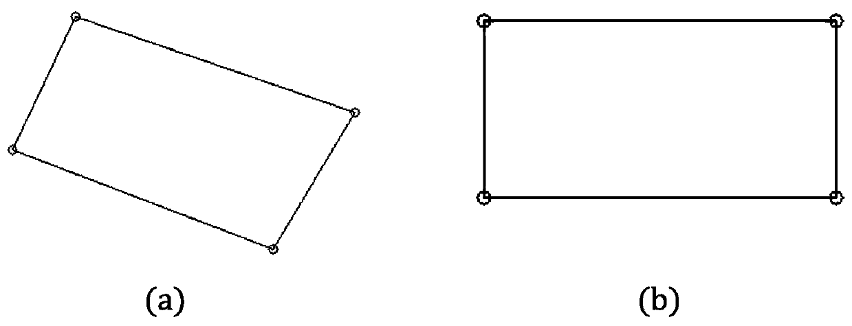 Zoom camera attitude calibration method and system based on rectangular structure