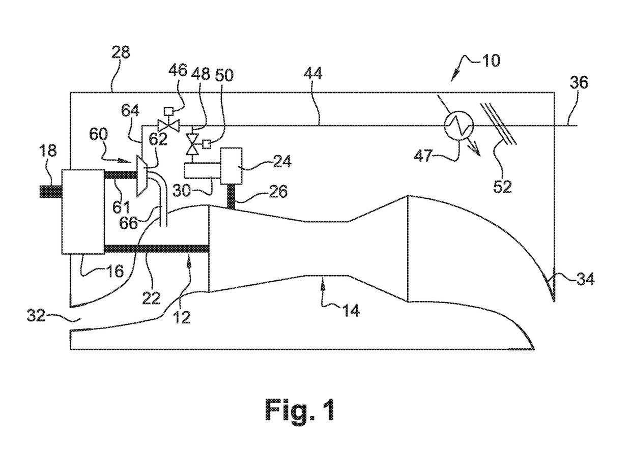 Supply of air to an air-conditioning circuit of an aircraft cabin