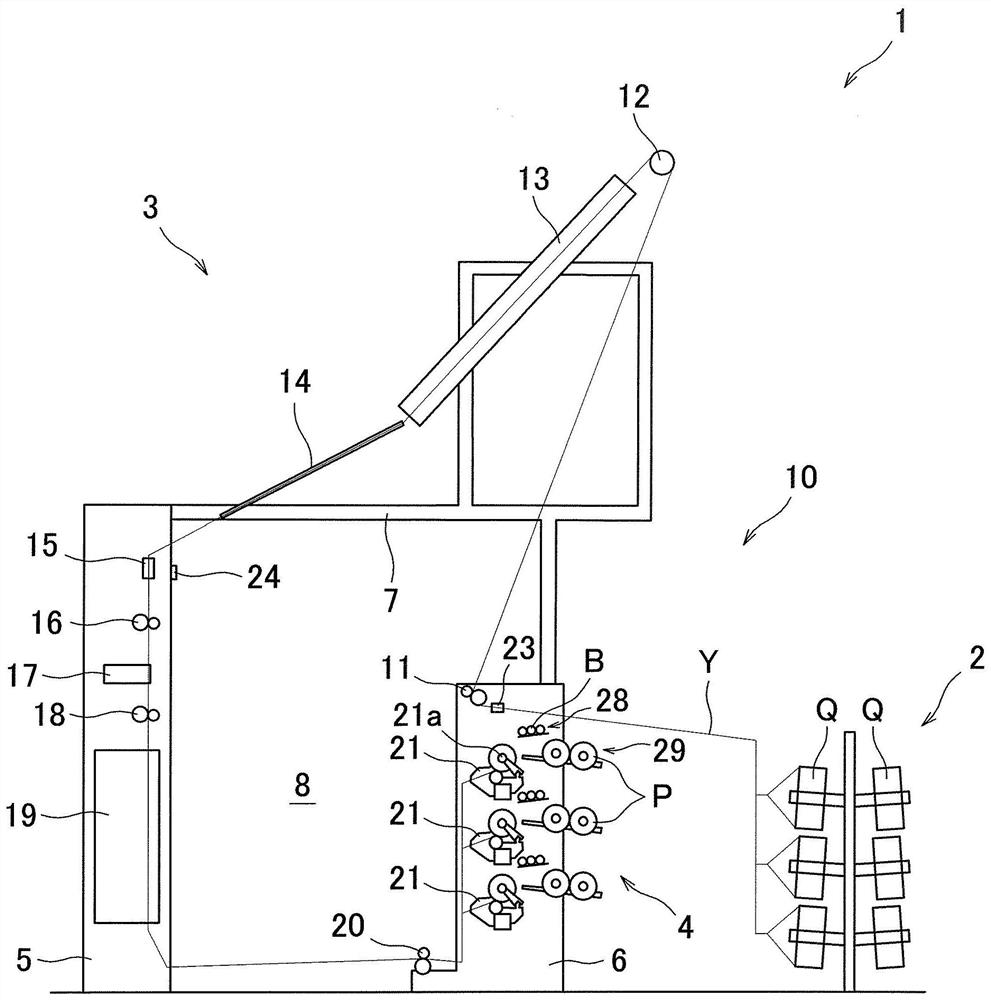 False twist processing machine