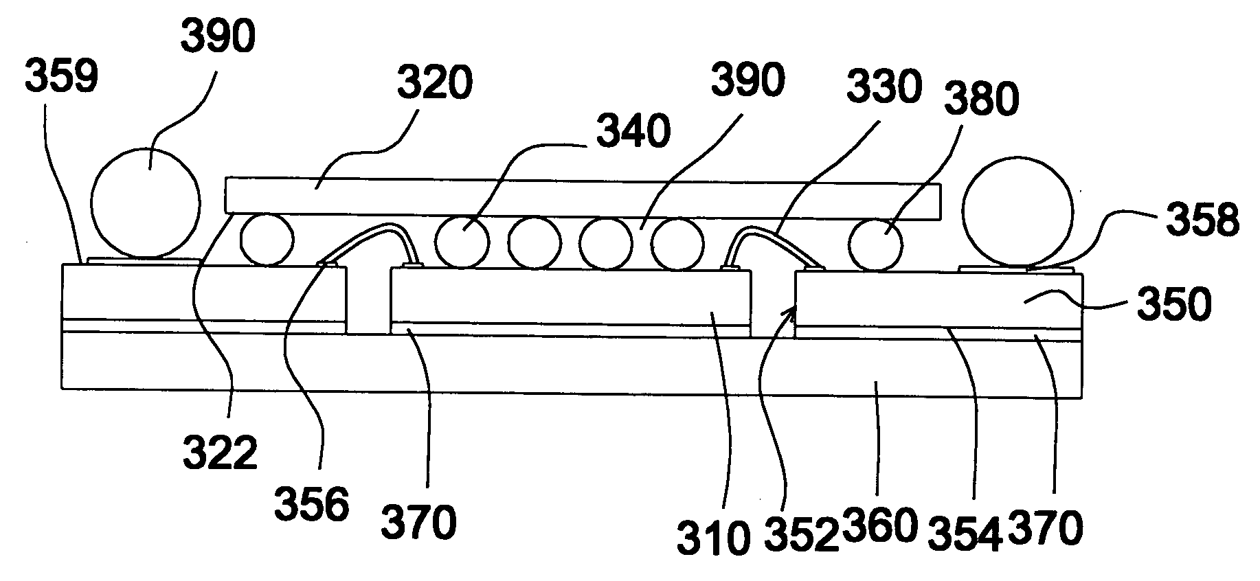 Flip chip stacked package