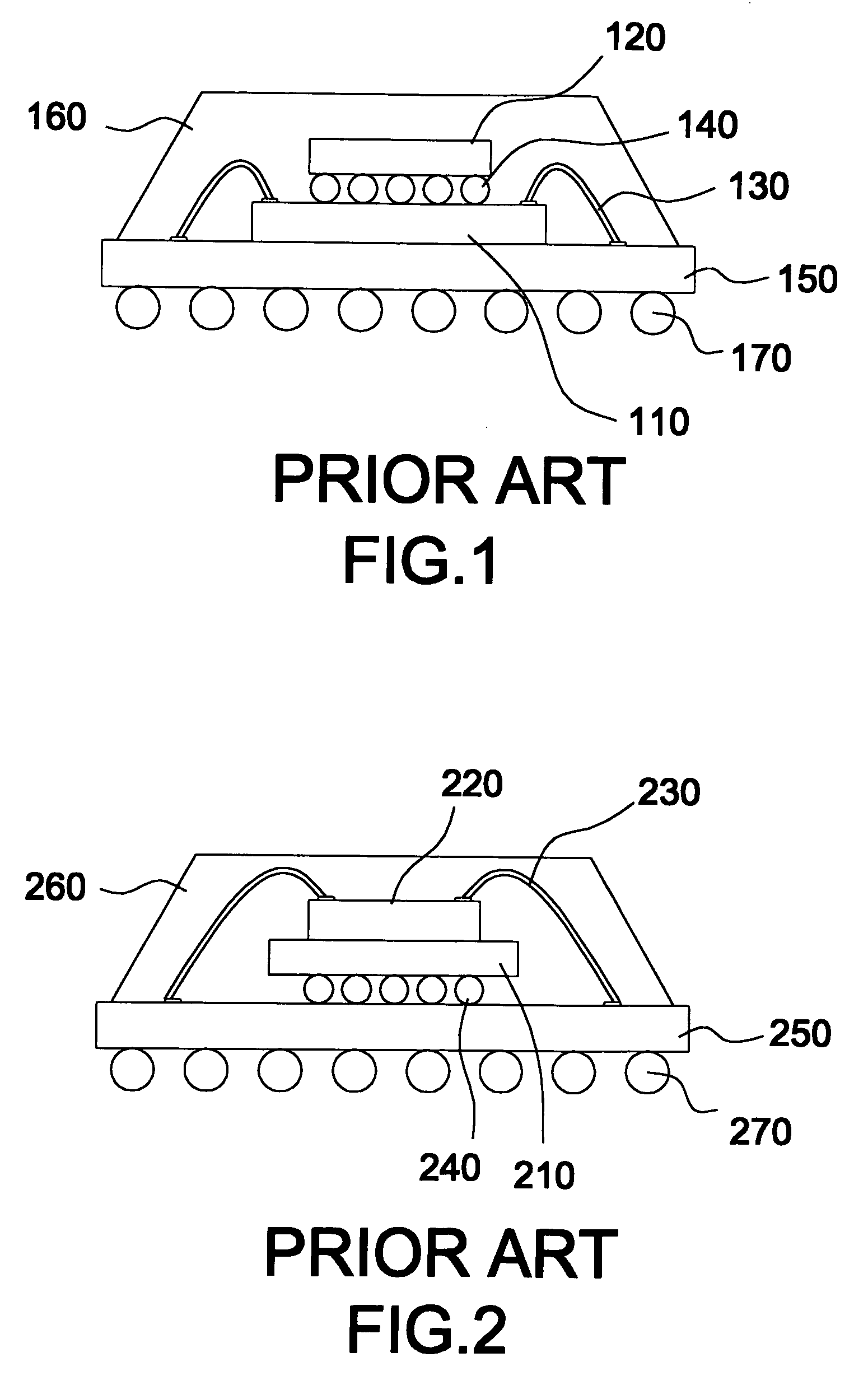 Flip chip stacked package