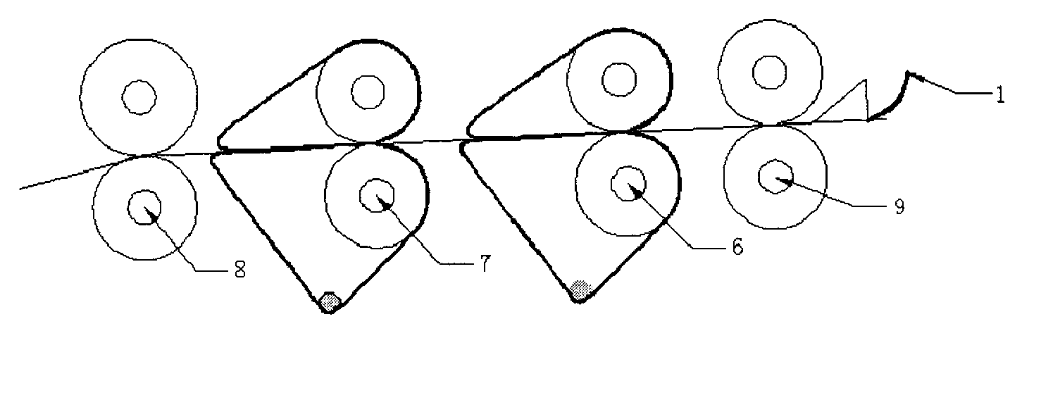 Four-roller super-large drafting fancy yarn production device