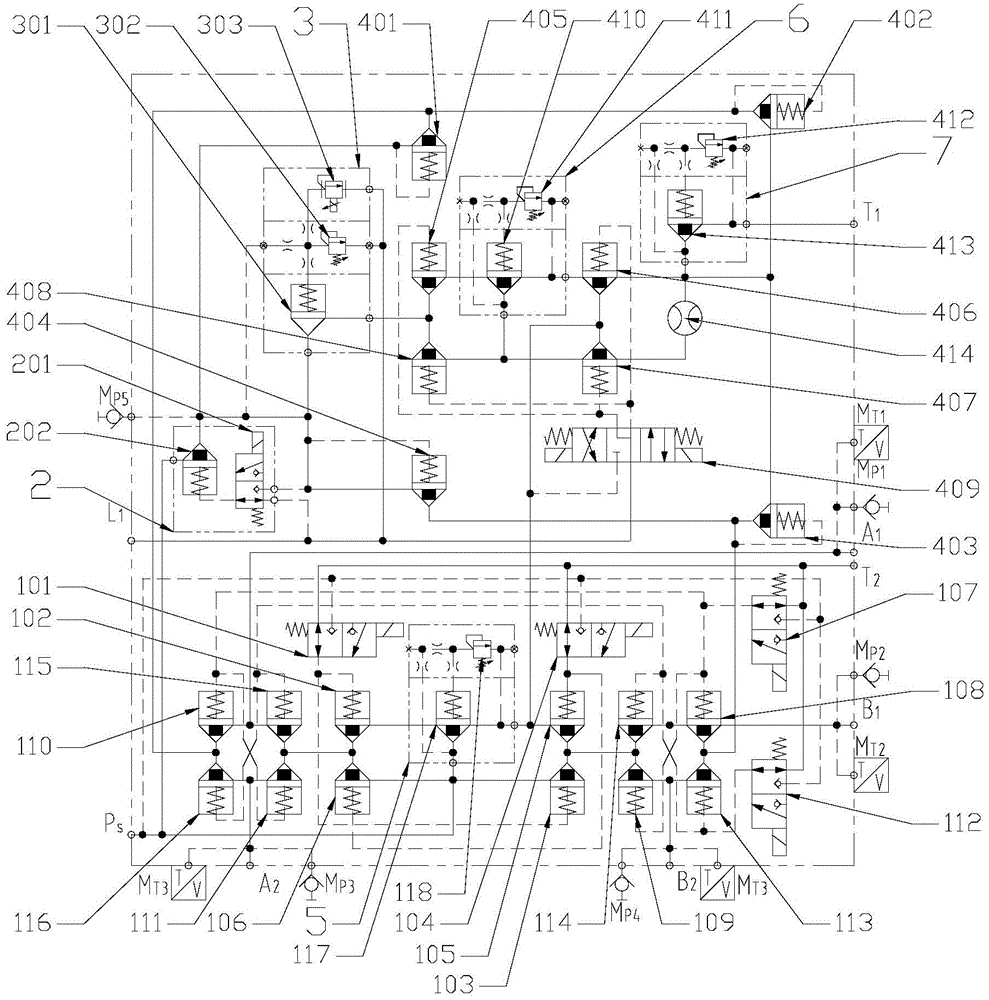 Modular control unit for hydraulic pump and hydraulic motor testing