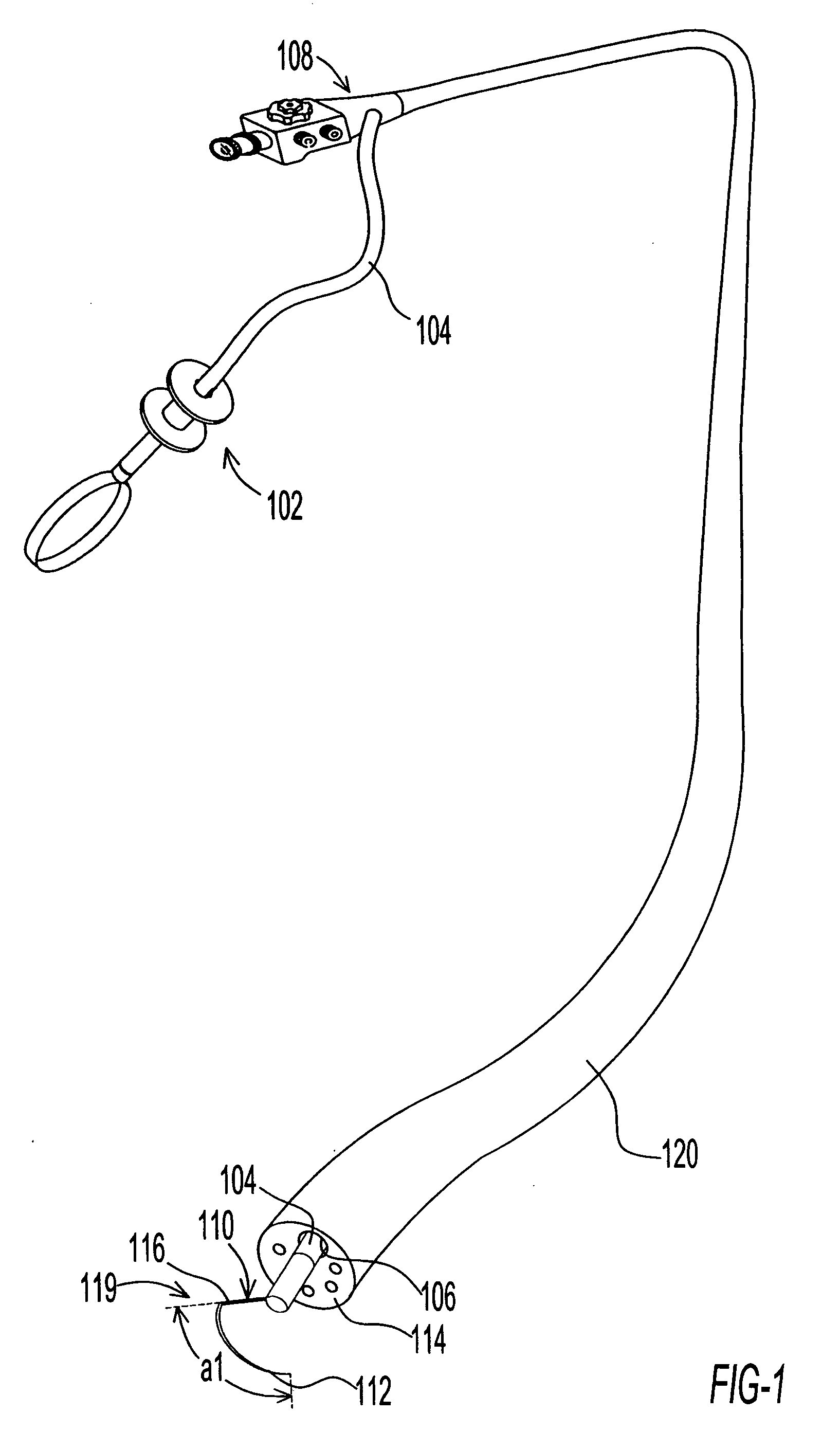 Endoscopic instrument assembly with separable operative tip and associated medical method