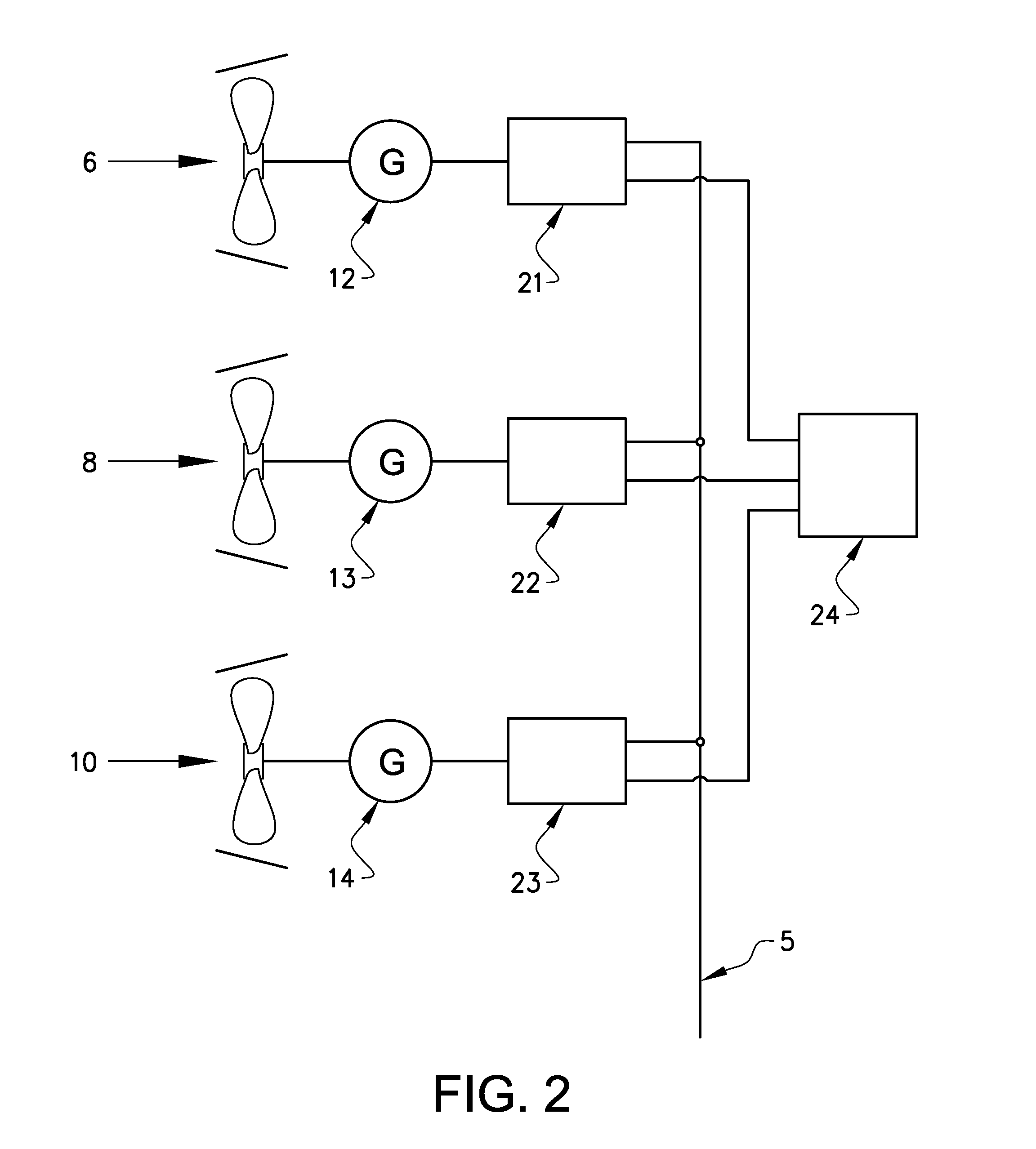 Submersible power plant having multiple turbines