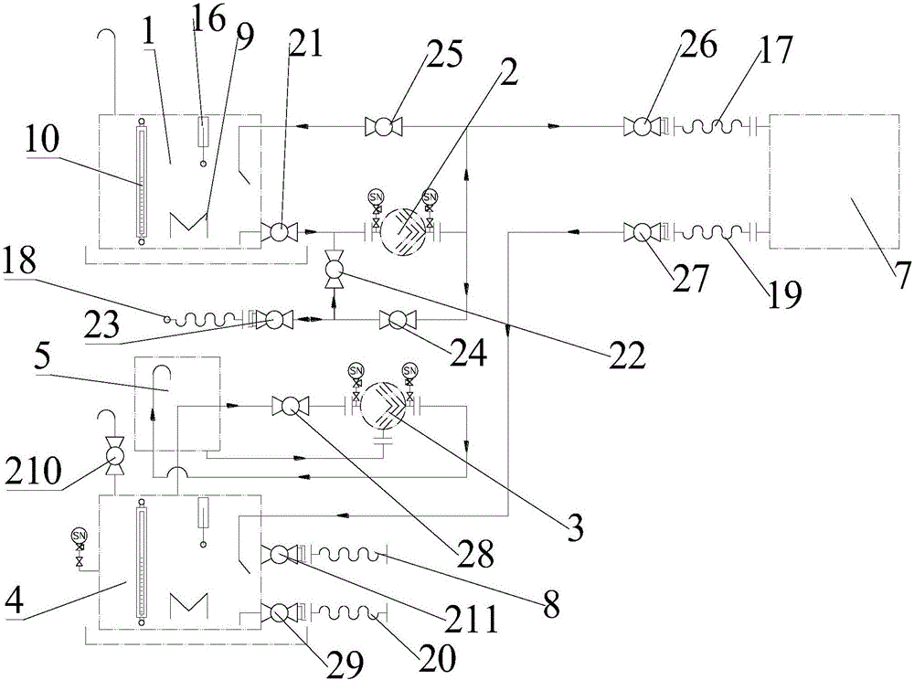 Efficient oil change device for wind power gear box