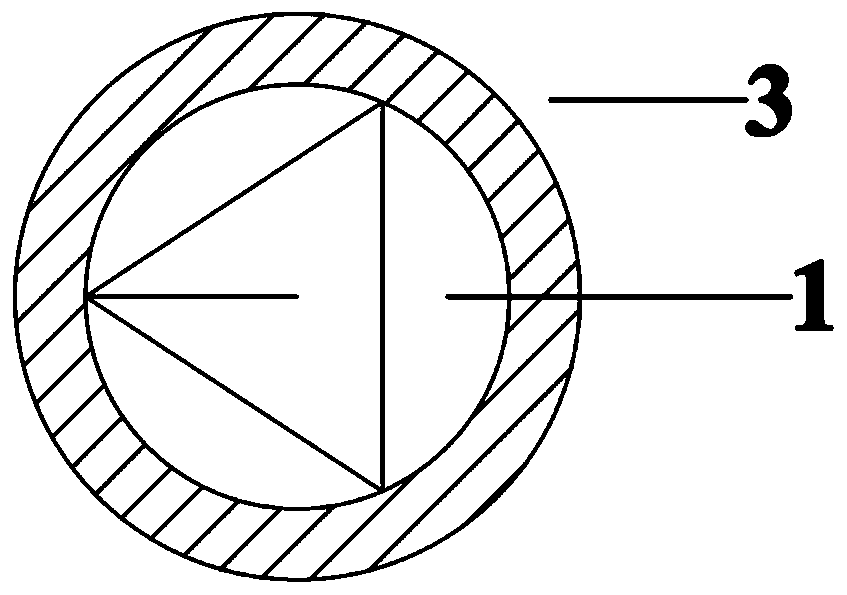 An internal heating electromagnetic induction airflow heating device in a glass pipeline