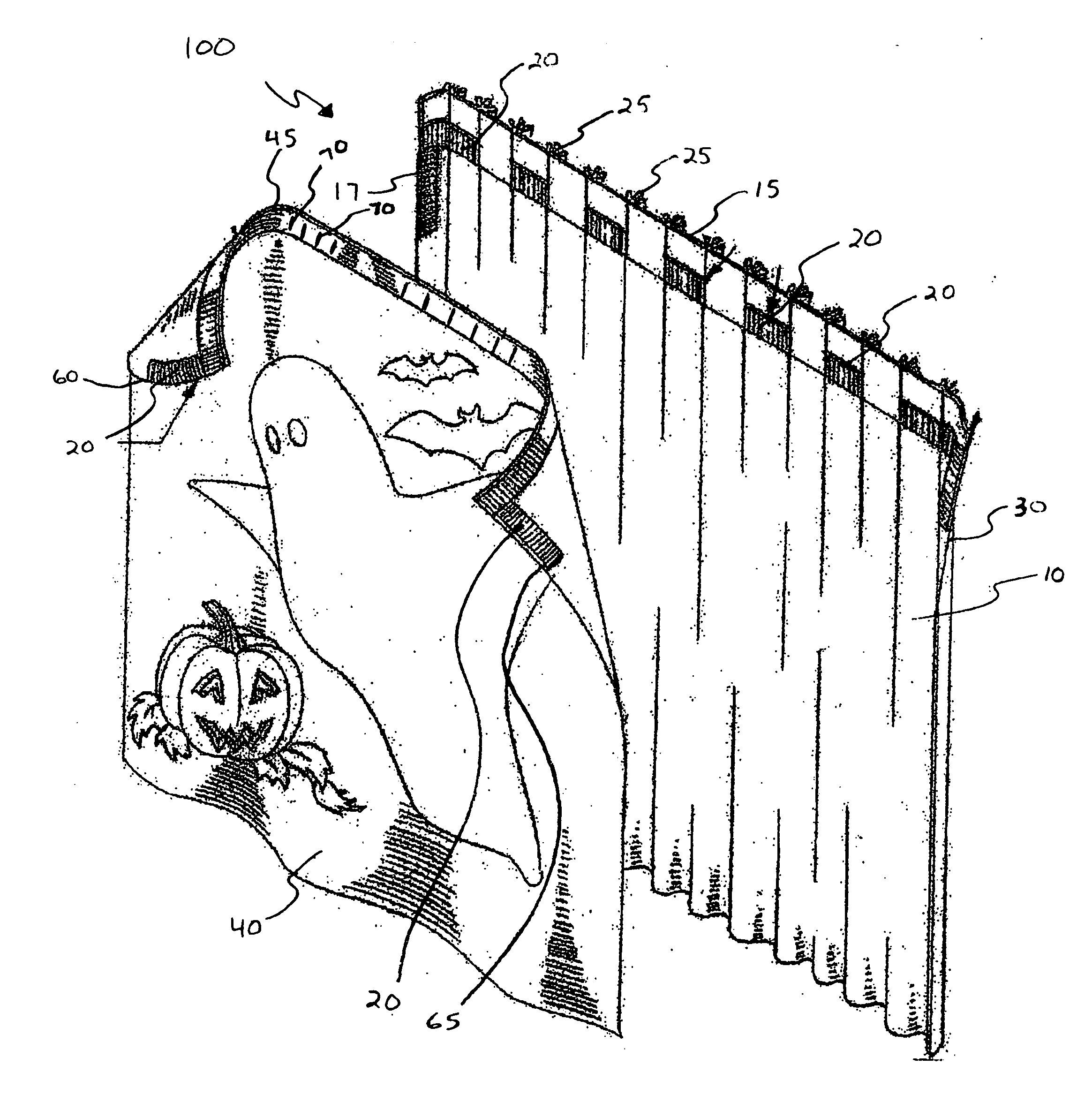 Curtain system with removable layer