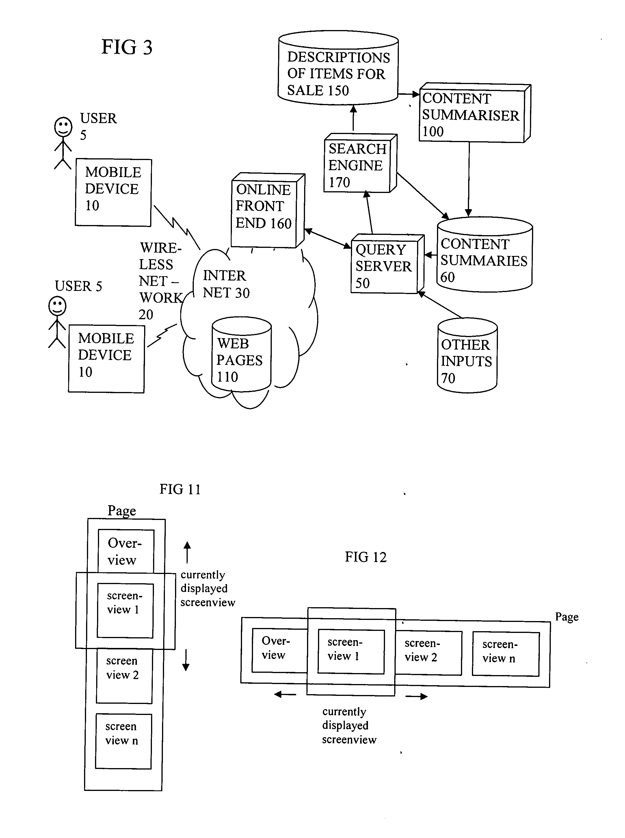 Processing and sending search results over a wireless network to a mobile device