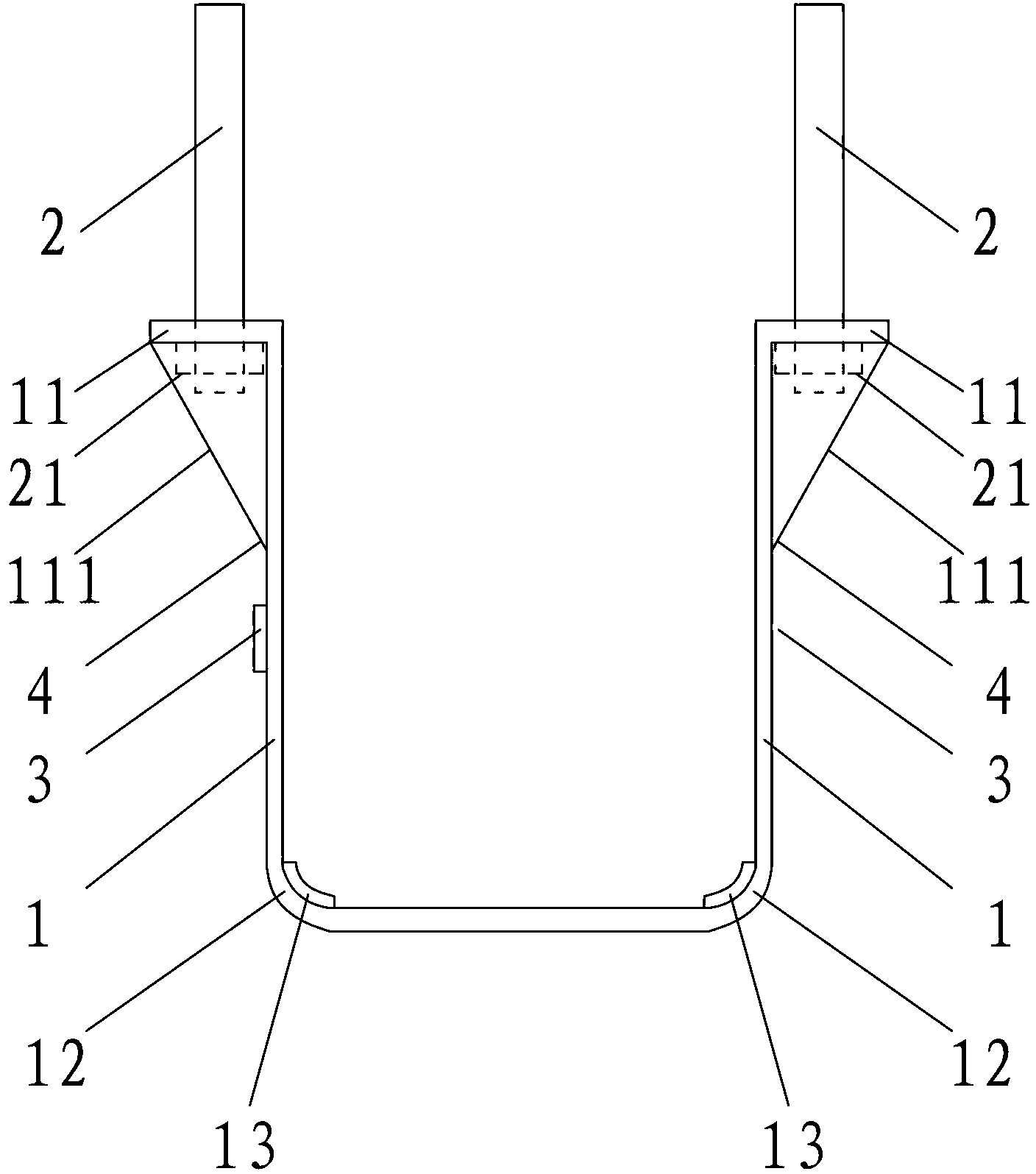 Novel reinforcing device for reinforced concrete bridge and bridge deck, and construction method thereof