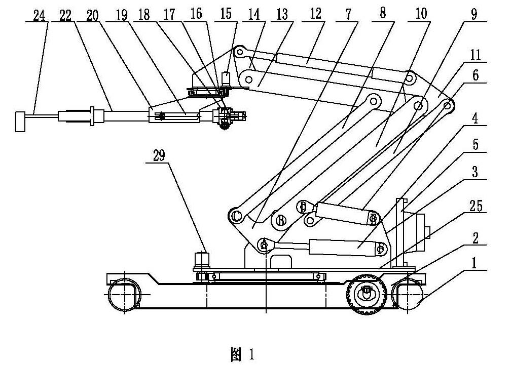 Material-charging material-taking servo simulated manipulator