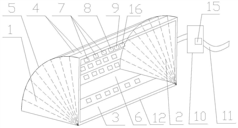 A black box automatic detection device for the opening and closing position of the damper