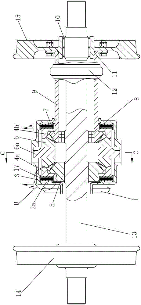 A differential coupling wheel set for urban rail vehicles