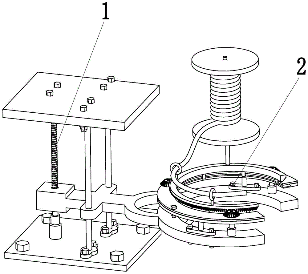 Binding system of spraying and binding machine