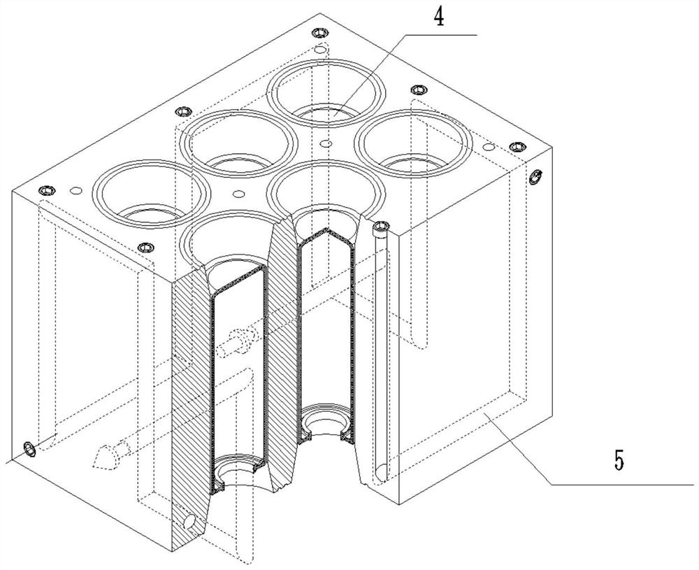 Vulcanizing mold for air spring leather bag