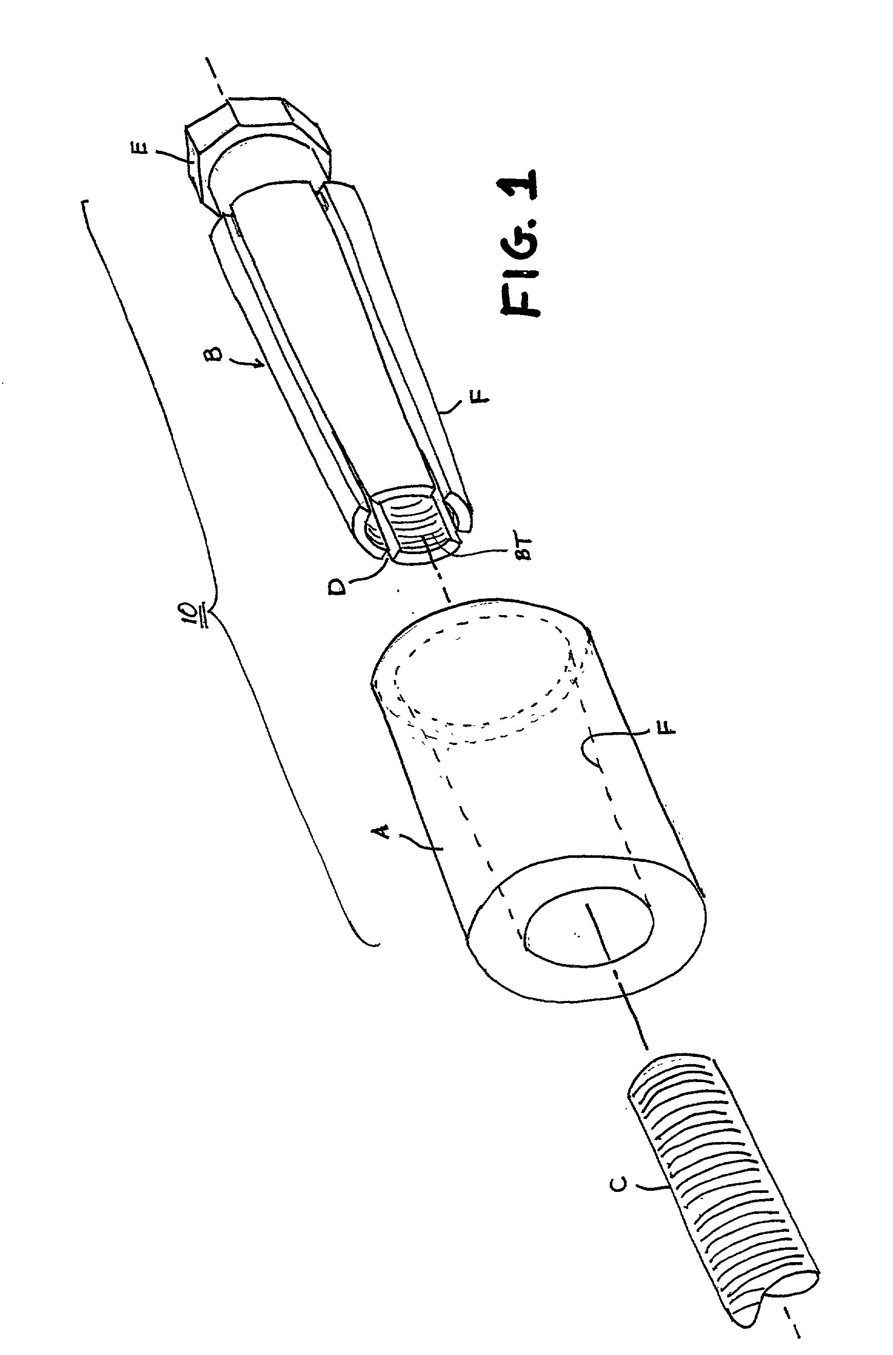 Threaded compression-enhanced fastening device for use with threaded rods