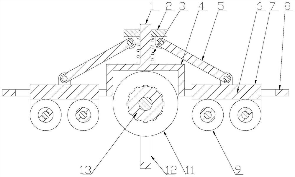 Cable car hanging structure applied to rural intelligent logistics distribution