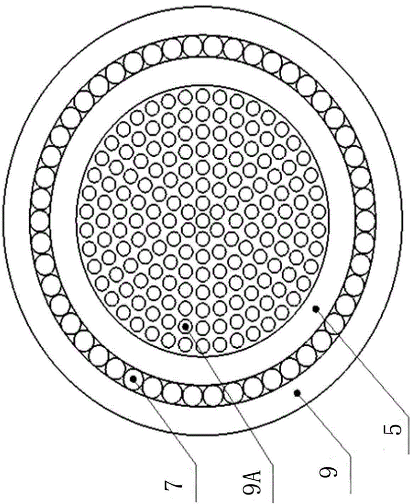 Watertight connecting device for underground cable connector