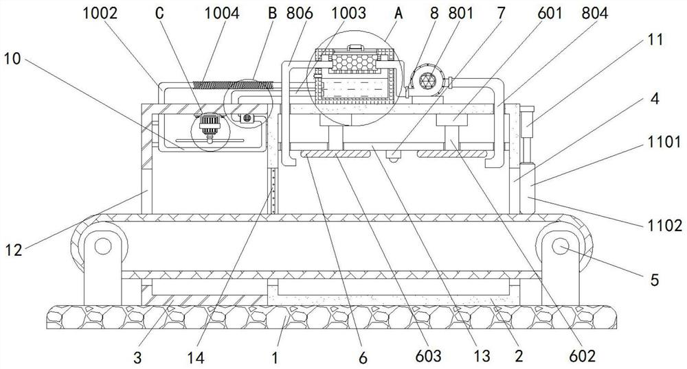 Energy-saving and efficient coating drying device capable of achieving uniform drying