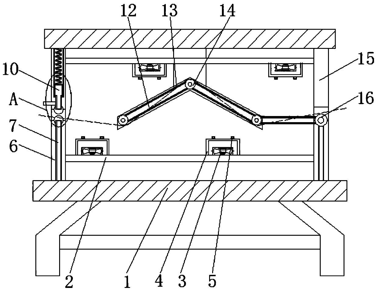 Drying device of spandex advertisement cloth, capable of eliminating wrinkles