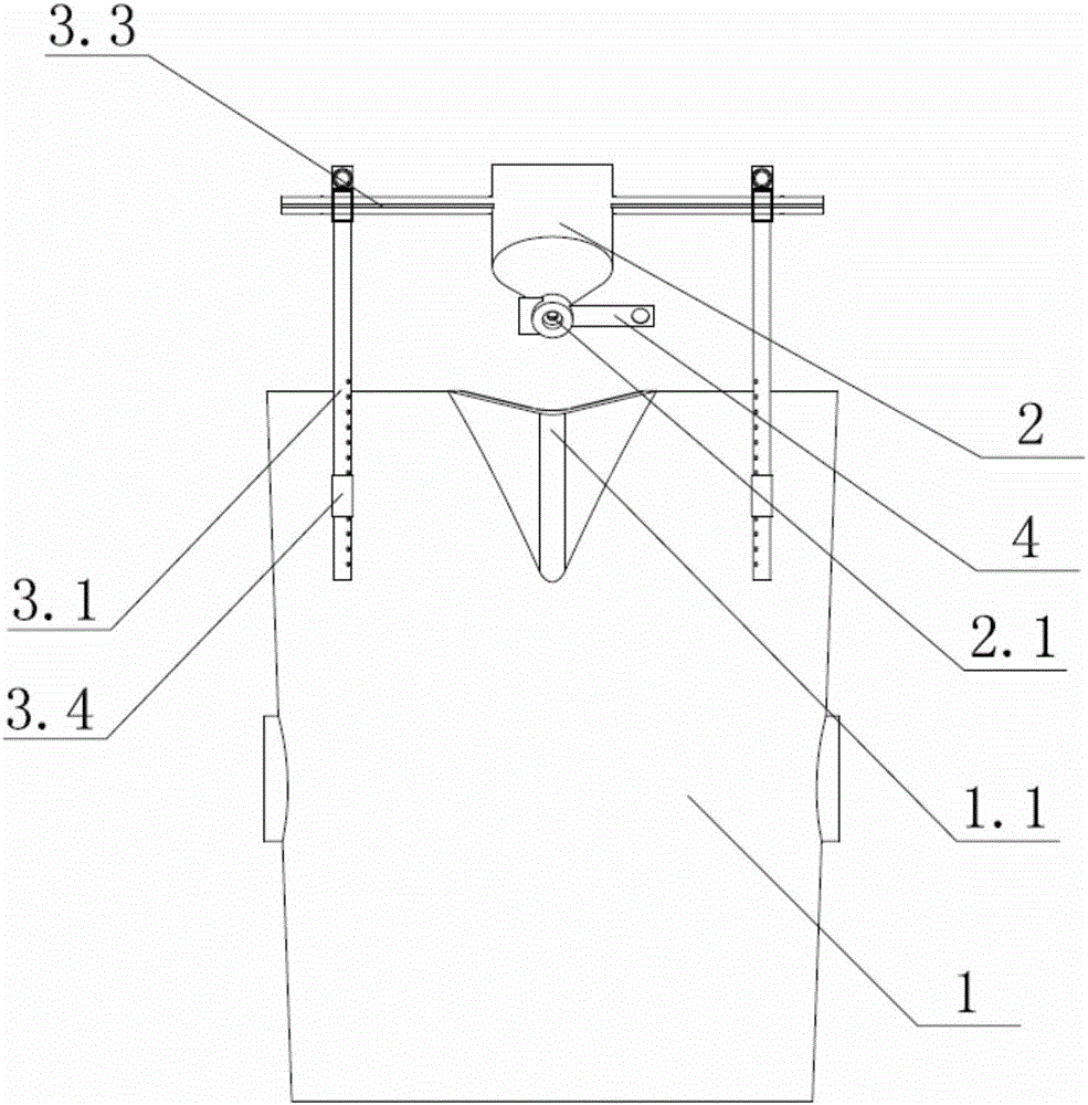 Fixed casting ladle for casting