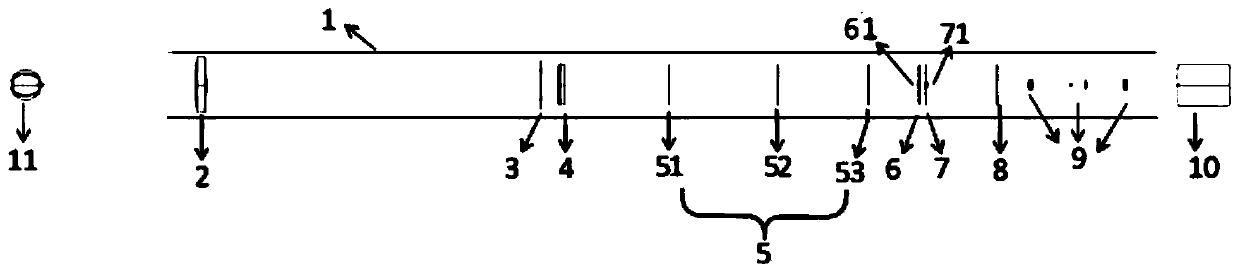 Coronagraph objective lens scattering stray light detection device and detection method