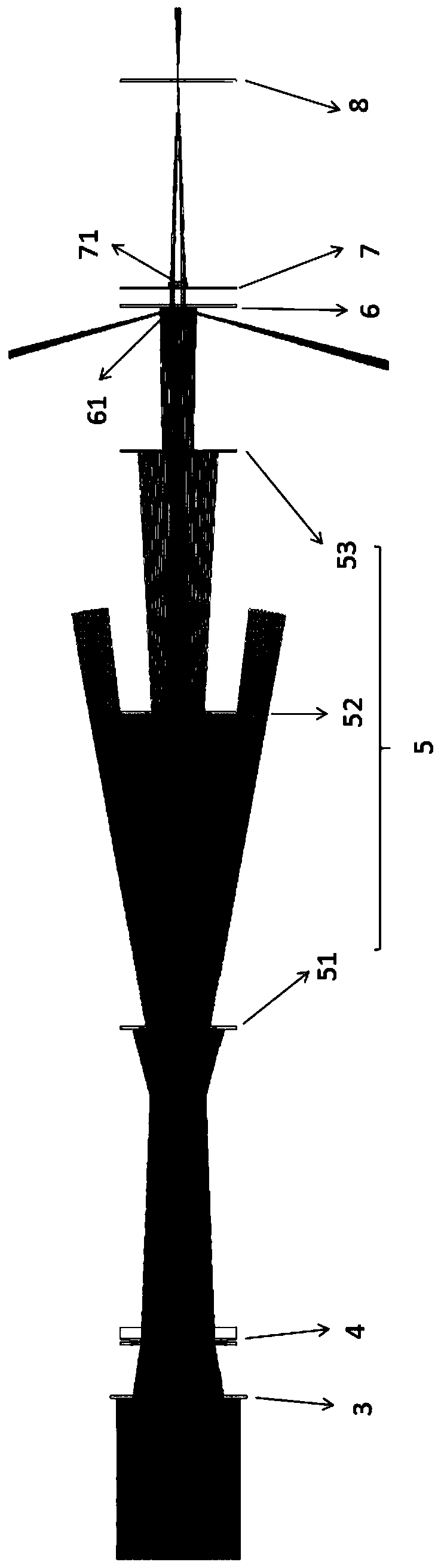 Coronagraph objective lens scattering stray light detection device and detection method