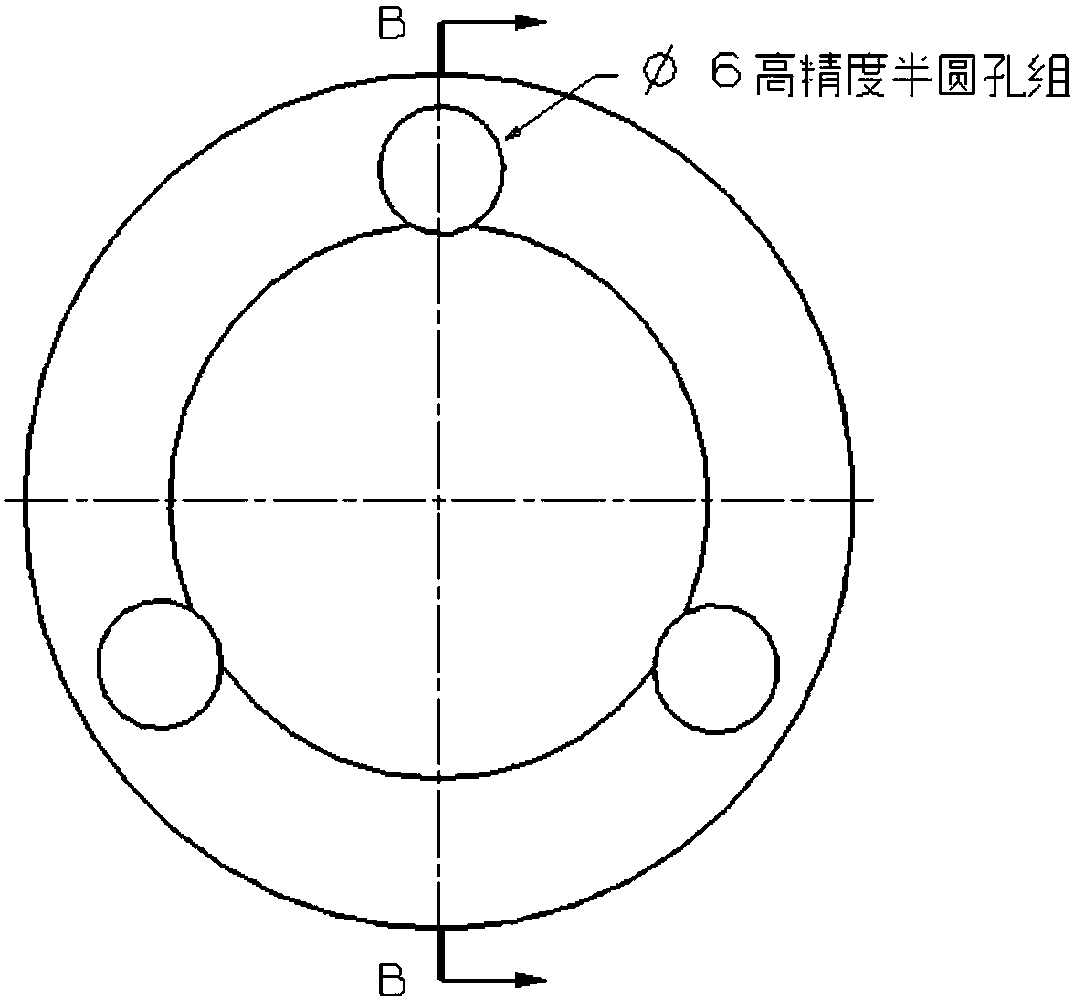 Boring-milling machining method of high-precision semicircular hole group