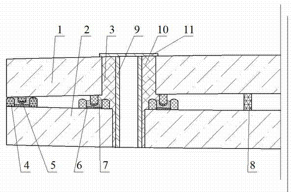 Metal-welded convex vacuum glass having installing holes by metal welding at sealed edge of sealing strips