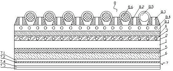 Home textile fabric with compound fabric layers