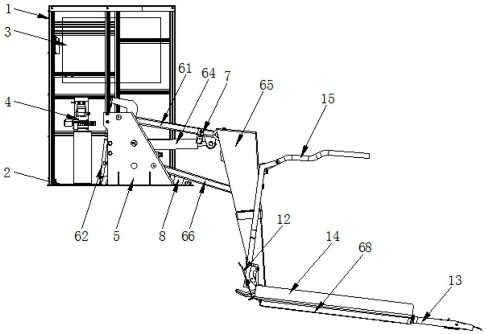 Lifting device for disabled person to get on vehicle