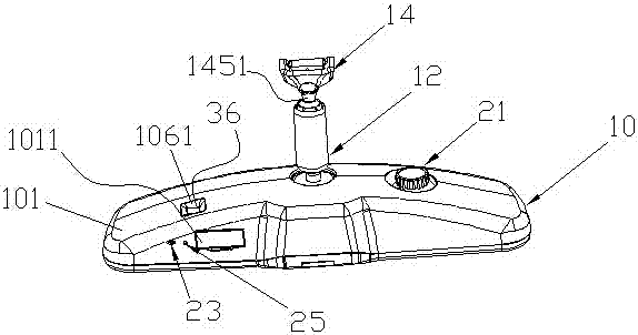 The interior rearview mirror installed in the car to observe the external information of the car