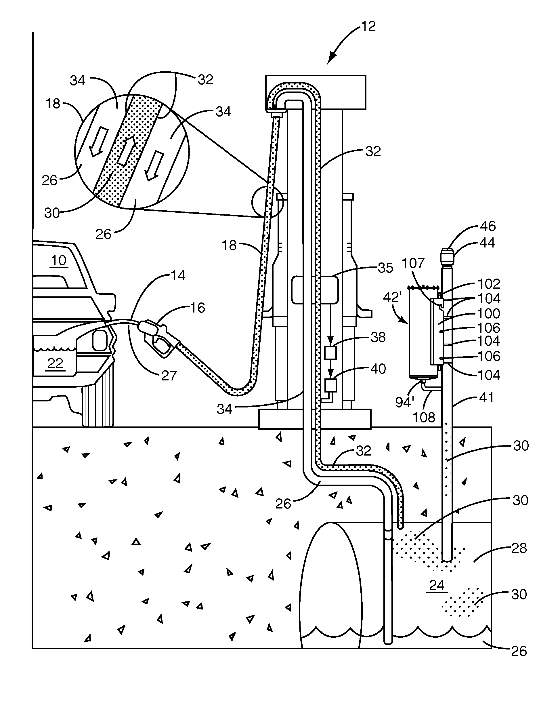 Fuel storage tank pressure management system and method employing a carbon canister