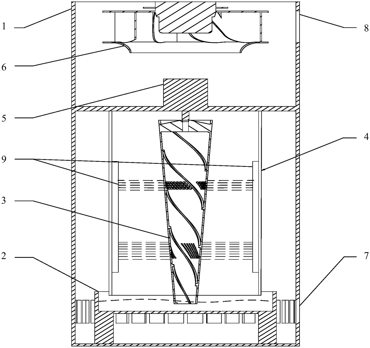 Constant-humidity water curtain filtering system