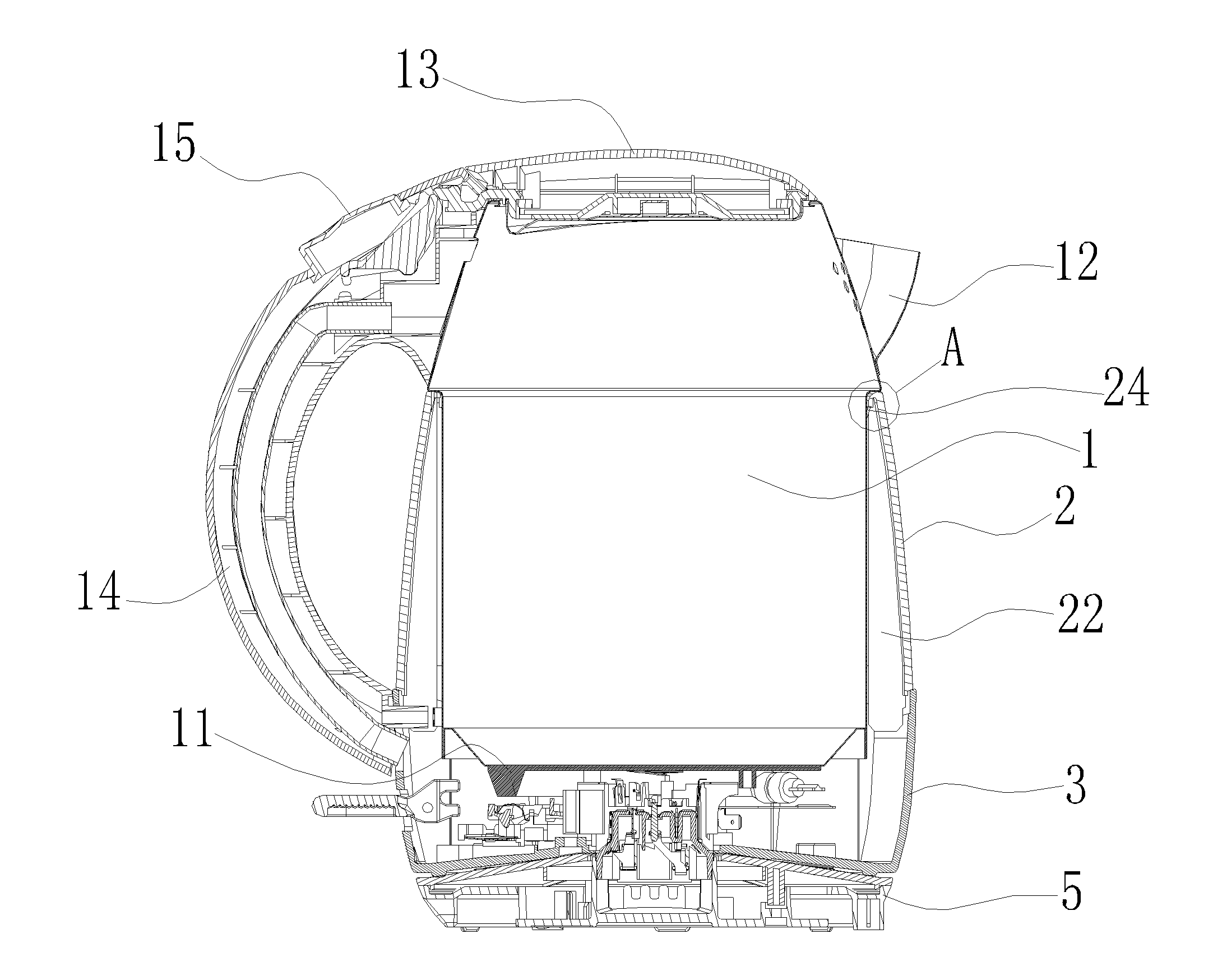 A double-layer electric heating container