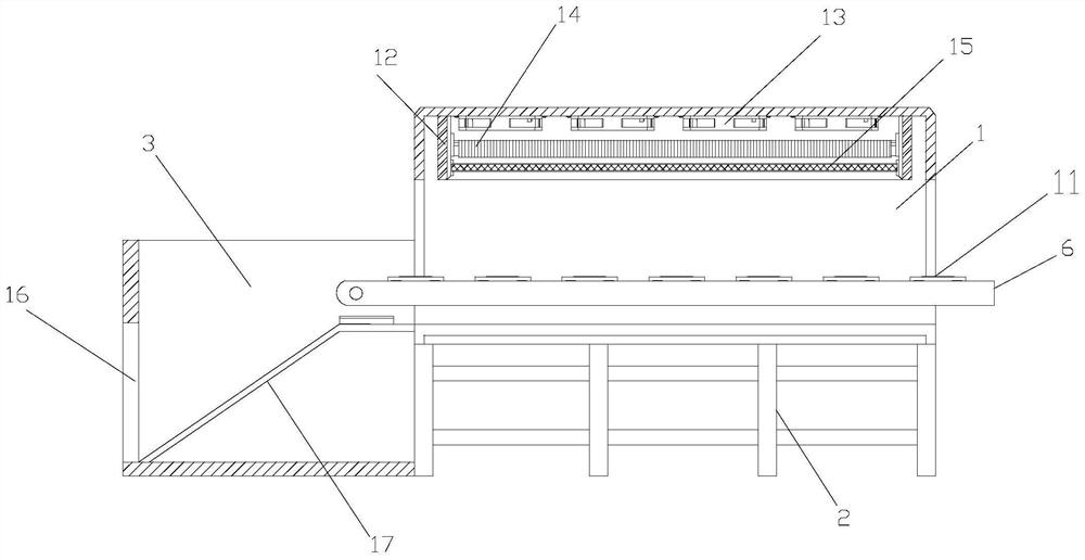 Varnish baking device adopting high-frequency heating manner