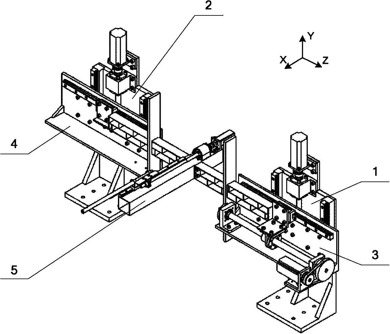 Three-dimensional movement test device for wind tunnel