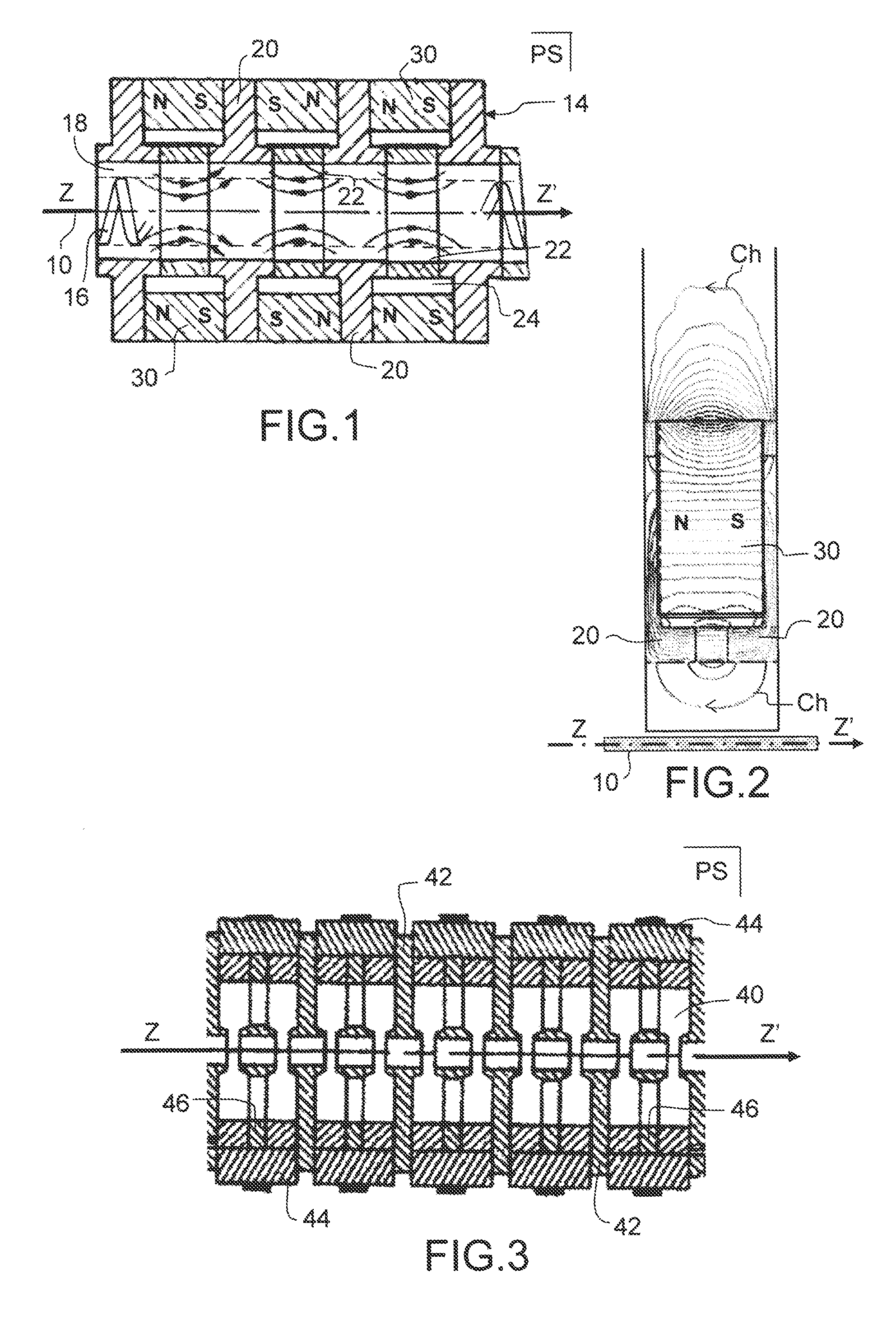 Microwave frequency structure for microwave tube with beam-containing device with permanent magnets and enhanced cooling