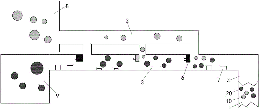 Rough cleaning and sorting method and device of tomatoes